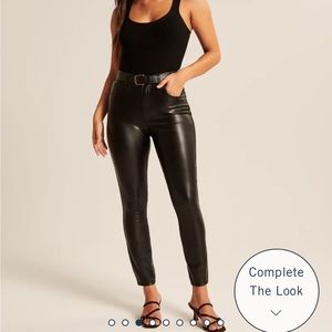 NWT - Abercrombie & Fitch Skinny High Rise Vegan Leather Size 29/8